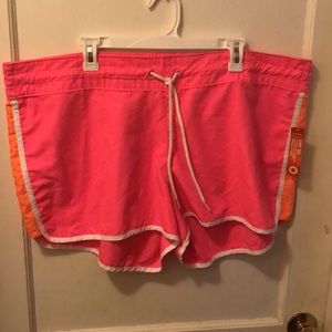 Pink/Orange Jogging Shorts - Plus Size